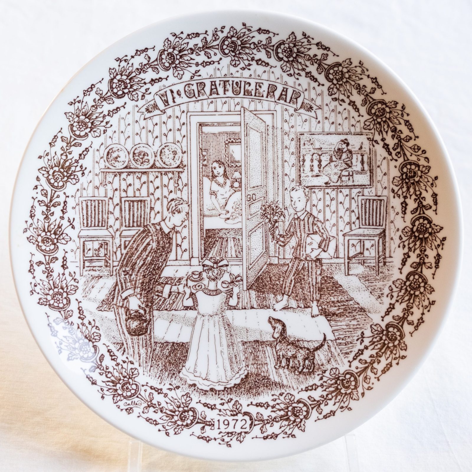 Gustavsberg, Sweden - Vi gratulerar / We Congratulate 1972 - No. 1 in Congratulations Series Gustavsberg, Sweden - Vi gratulerar / We Congratulate 1972 - No. 1 in Congratulations Series